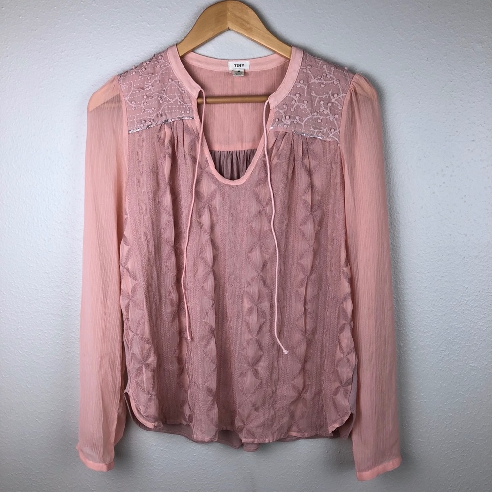 Anthropologie TINY Pink Boho Blouse
